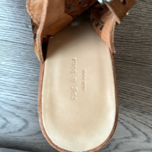 Rag & Bone Wyatt Perforated Suede Sandal, Tan - Picture 11 of 11